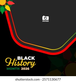 Black History Month social media. African American History is celebrated annually in February.