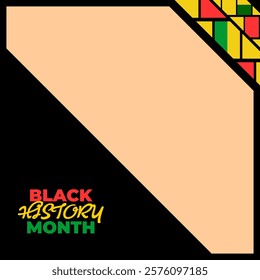 Black History Month social media. African American History is celebrated annually in February.