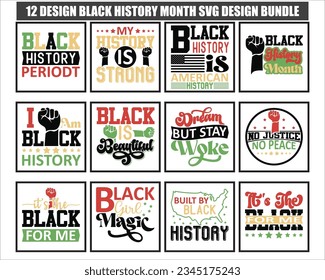 Black History Month SVG Design Bundle , Black History Month SVG Quotes , Free Bundle 