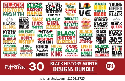 Black History Month  T Shirt Designs Bundle 