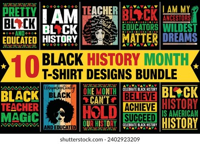 black history month t shirt designs bundle