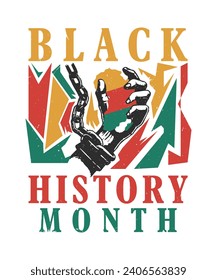 Black history month t shirt design and print template. Easy to editable and high quality file.