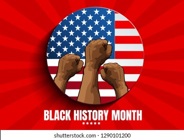 Black History Month, Template Background, You can place relevant content in the area, vector illustration.