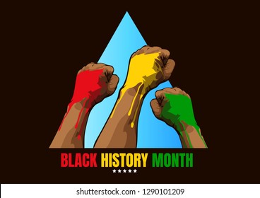 Black History Month, Template Background, Vector Illustration.