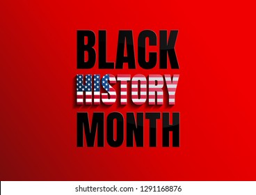 Black History Month, Template Background, Vector Illustration.