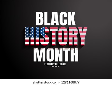 Black History Month, Template Background, Vector Illustration.