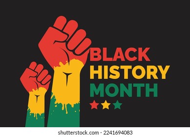 Black History Month, Template Background, Vector Illustration Design.