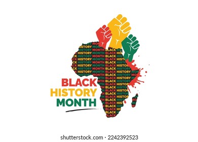 Black History Month, Template Background, Vector Illustration Design.