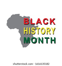 Black History Month Template Design. Vector Eps 10