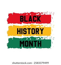 Black history month text background. African American History or Black History Month. Celebrated annually in February in the USA and Canada. black history month vector.