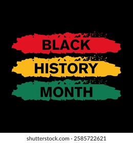 Black history month text background. African American History or Black History Month. Celebrated annually in February in the USA and Canada. black history month vector.