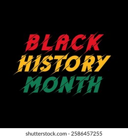 Black history month text background. African American History or Black History Month vector.