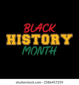 Black history month text background. African American History or Black History Month vector.