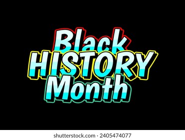 Black history month, text effect design