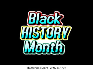Black history month, text effect design