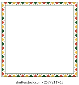 Black History Month Tricolor Square Frame Border