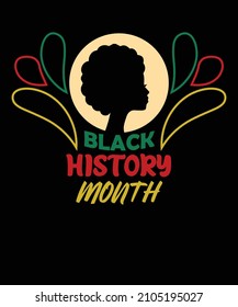 Black history month tshirt design