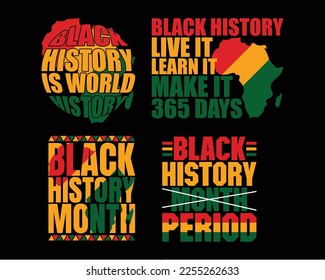 Black history month t-shirt design. Black history is world history, Black history month period