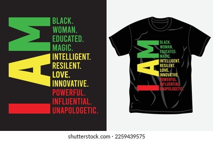 Black history month t-shirt design, quotes, Juneteenth t-shirt, typography tshirt vector Graphic, Fully editable and printable vector template.