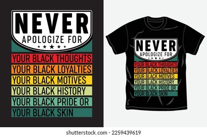 Black history month t-shirt design, quotes, Juneteenth t-shirt, typography tshirt vector Graphic, Fully editable and printable vector template.