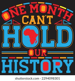 Black history month t-shirt design template, print-ready file vector file and black history quotes
