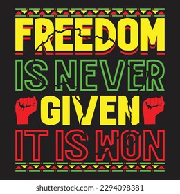 Black history month t-shirt design template, print-ready file vector file and black history quotes
