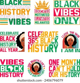 Black History Month T-shirt Design Bundle.