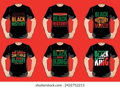 Black History Month T-Shirt design Bundle vector file