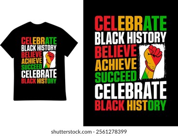 Black History Month T-shirt Design Template