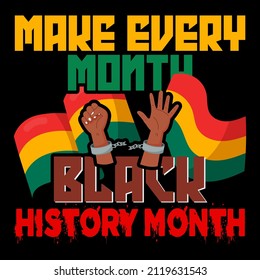 Black History Month T-shirt vector collections for t-shirt design, mug design, pillow design