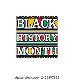 Black history month typography design vector