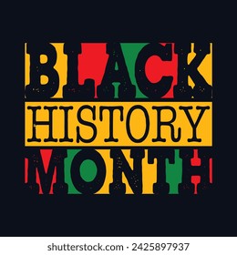 Black history month typography design vector