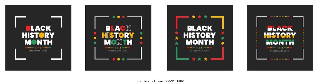 black history month typography text design background. black history month social media post square banner design. Juneteenth Independence Day Background. Freedom or Emancipation day. text design.