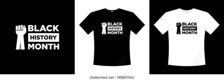 black history month typography t-shirt design