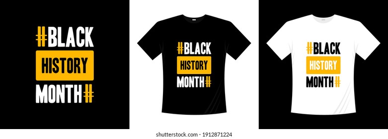 black history month typography t-shirt design