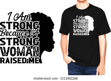 Black History Month Typography T-Shirt Design.