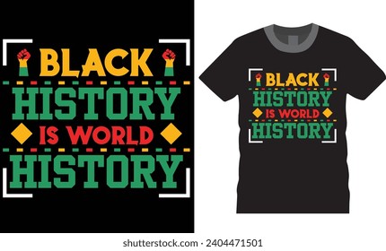 Black History Month typography T-shirt design Vector print template. Black History Month Proud T-Shirt, African American Black History Month T-shirt design ready for print poster Vector template.