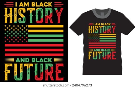 Black History Month typography T-shirt design Vector print template. Black History Month Proud T-Shirt, African American Black History Month T-shirt design ready for print poster Vector template.
