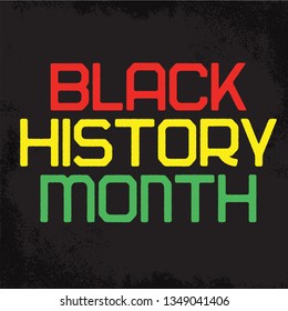 Black History Month - Typography - Vector