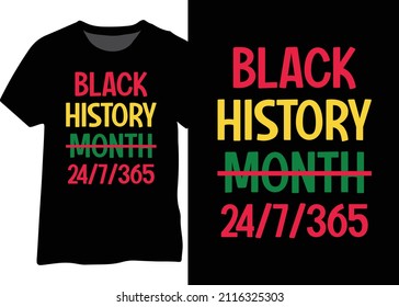 Black History Month typography vector design