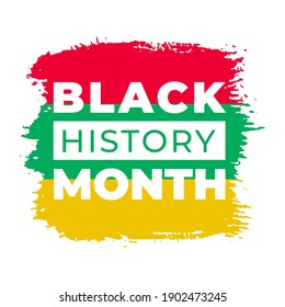 Black History Month. Vector African American History Flag Design Element for poster, print, card, banner, background