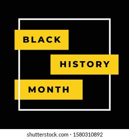 Black history month vector banner