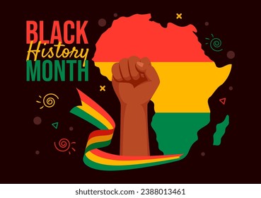 Black History Month Vector Design Illustration to Commemorate the Great Struggle and Contributions of the Black Community in African American Holiday