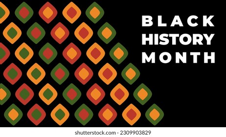 Black History Month Vector Flat Illustration. Annual celebration in february in USA and Canada, october in UK. EPS 10