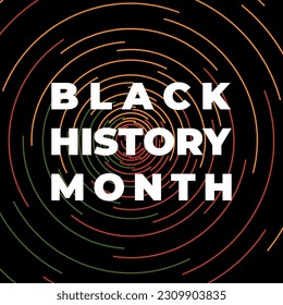 Black History Month Vector Flat Illustration. Annual celebration in february in USA and Canada, october in UK. EPS 10