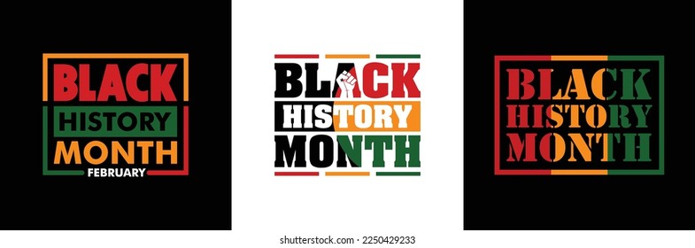 Black History Month vector illustration.