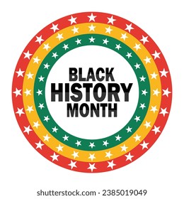Black History Month Vector illustration. Holiday concept. Template for background, banner, card, poster with text inscription.