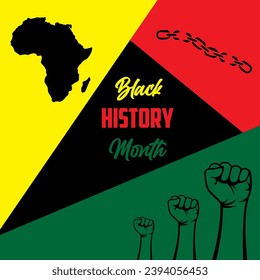 black history month vector illustration background. it is suitable for card, banner, or poster