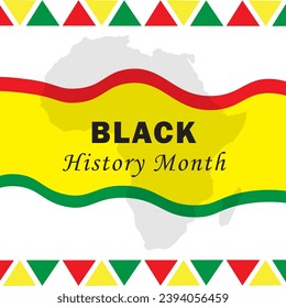 black history month vector illustration background. it is suitable for card, banner, or poster