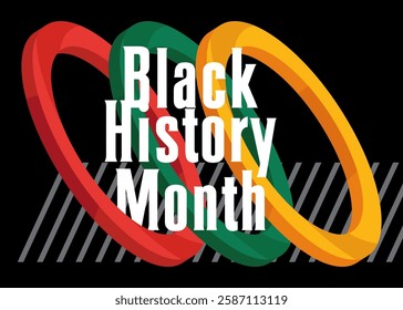 Black History Month. Vector illustration of a February Holiday concept. Banner design, poster with text.